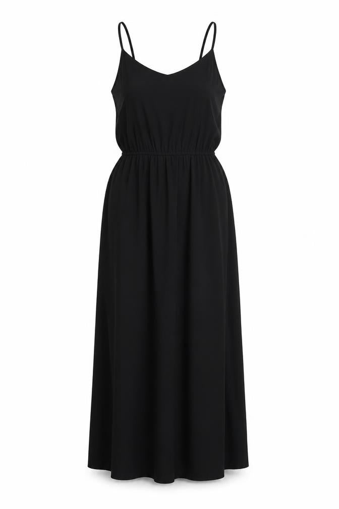 Front view of H&M women’s black maxi, size UK 36
