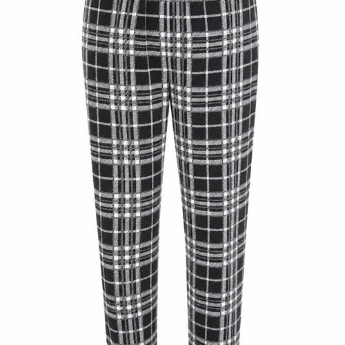 South Womens Black Check  Jogger Leggings Size 10 L26 in