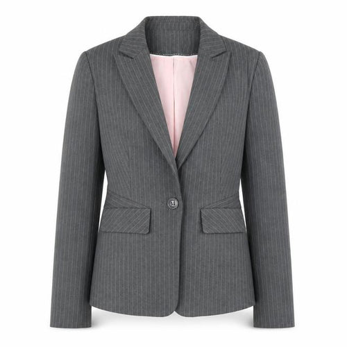 BHS Womens Grey Striped  Jacket Suit Jacket Size 10