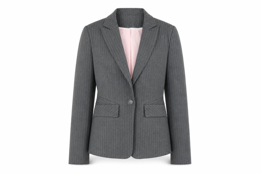 BHS Womens Grey Striped  Jacket Suit Jacket Size 10