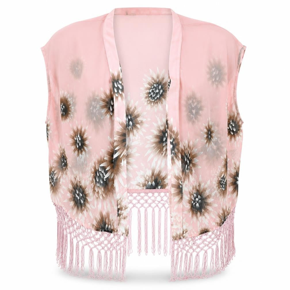 Parisian Collection Womens Pink Floral  Wrap Blouse Size 10