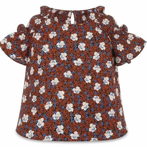 Dorothy Perkins Womens Orange Floral Chiffon Basic Blouse Size 12
