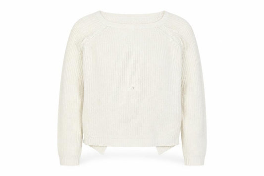 Front view of F&F women’s white jumper, size UK 10