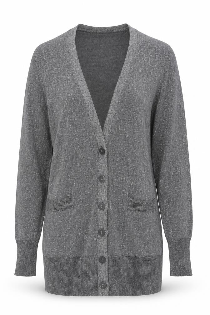 Internacionale Womens Grey   Cardigan Jumper Size 12