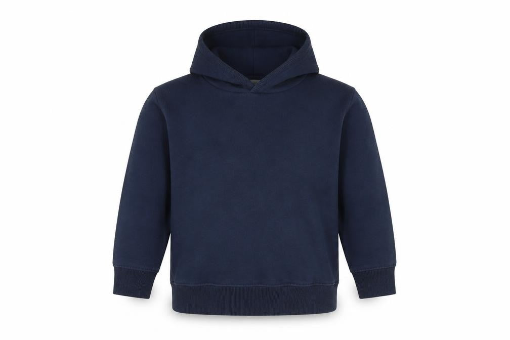 Front view of Urban boys’ blue pullover hoodie, size 3-4, years