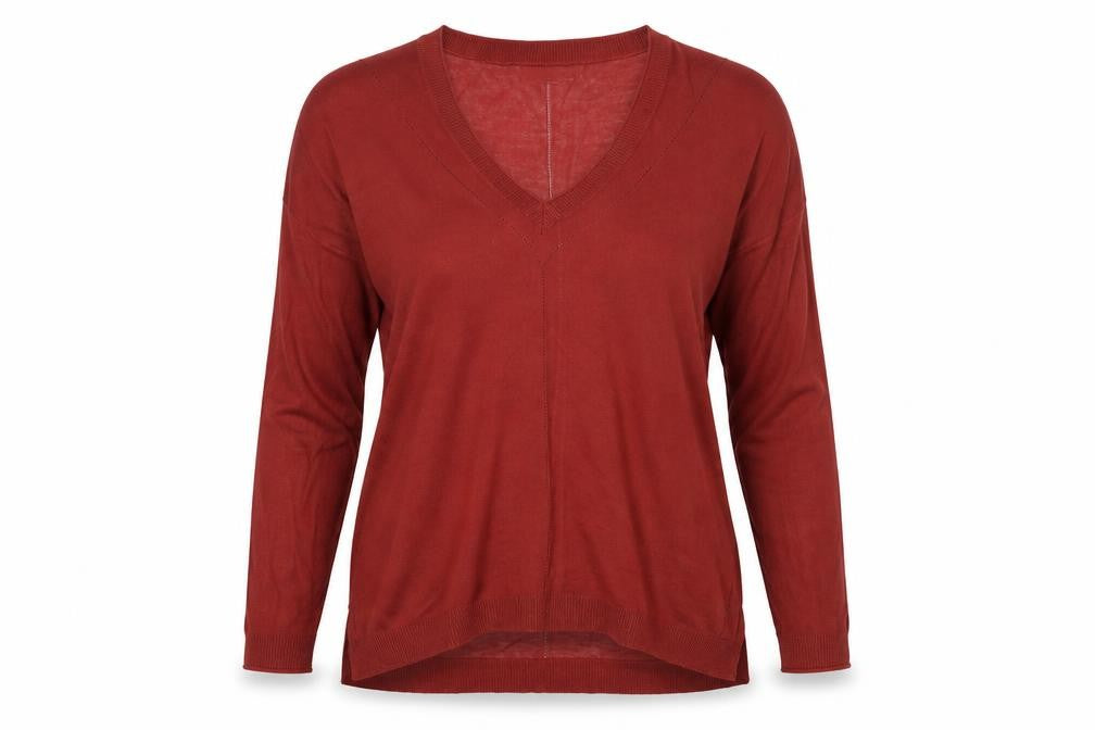 Front view of Next women’s brown jumper, size UK 14