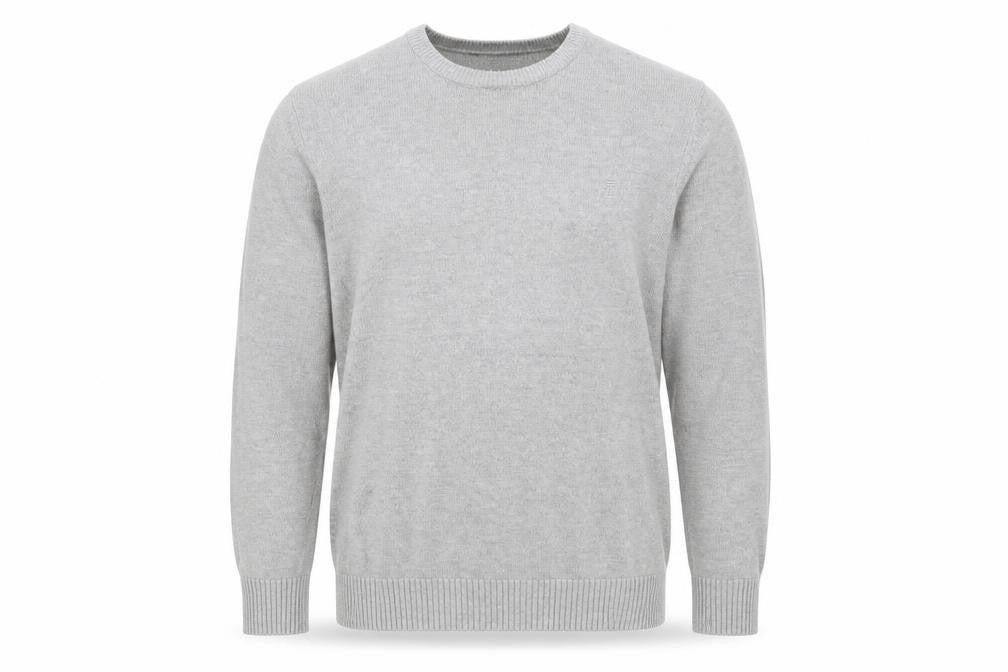 Easy Mens Grey  Knit Pullover Jumper Size L