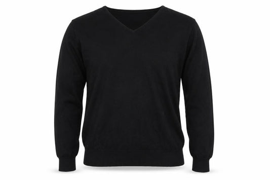 Front view of Woolworths men’s black jumper, size XL
