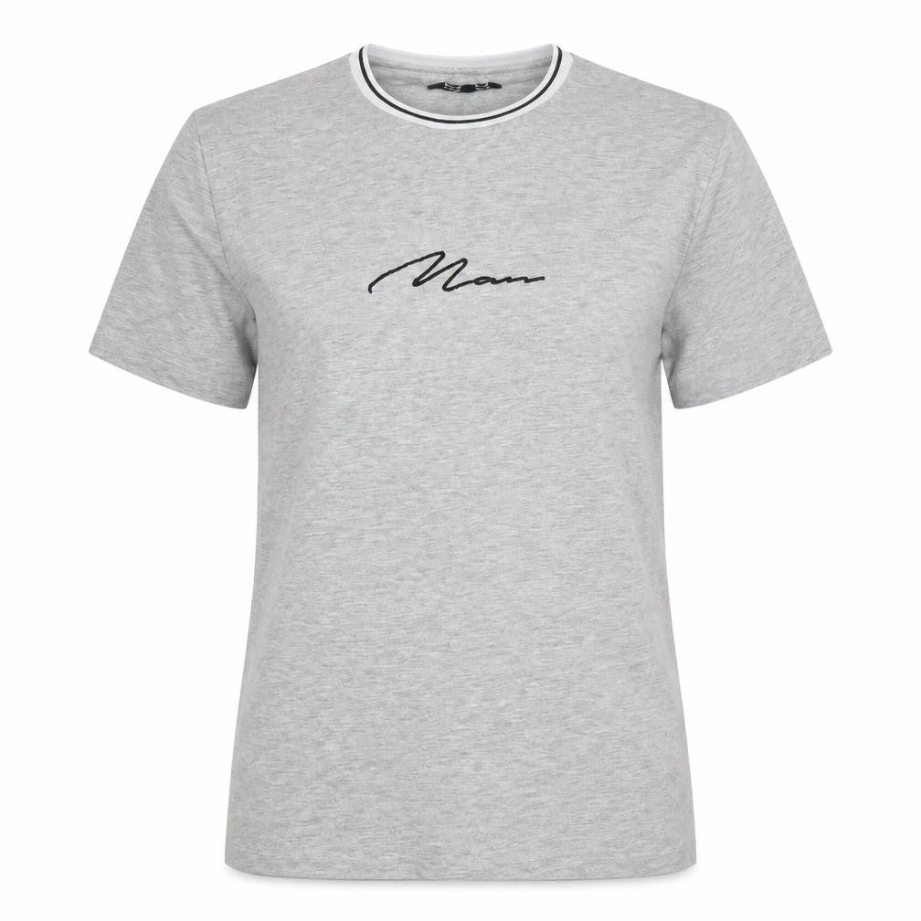 Boohoo Man Womens Grey   Basic T-Shirt Size S