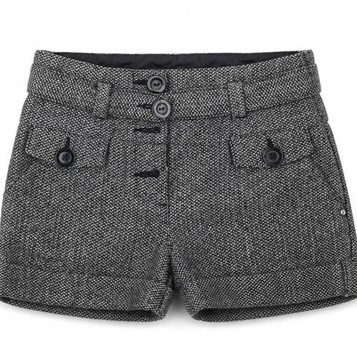 Preworn Girls Black   Hot Pants Shorts Size 9 Years