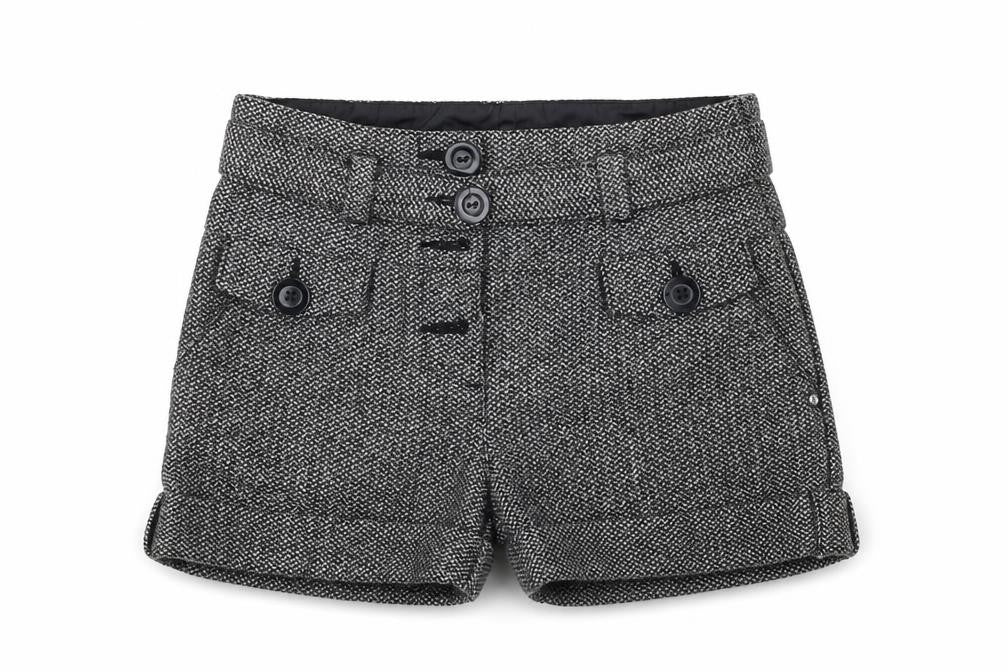 Preworn Girls Black   Hot Pants Shorts Size 9 Years