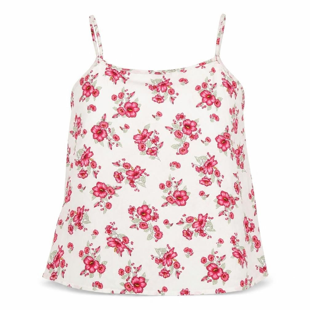 Divided by H&M Womens White Floral  Camisole Tank Size 8