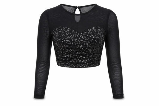 Front view of Freesia women’s black camisole blouse, size M