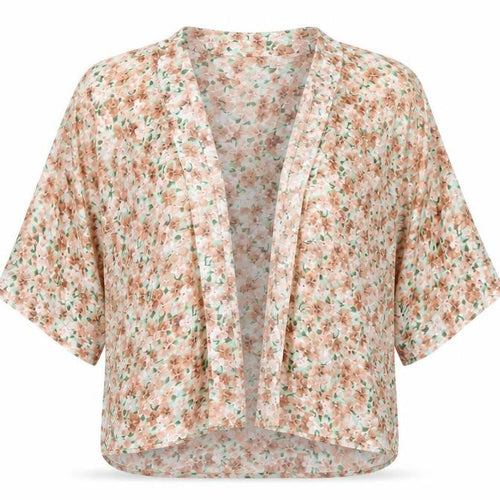 Influence Womens Green Floral Mesh Cardigan Jumper Size 14