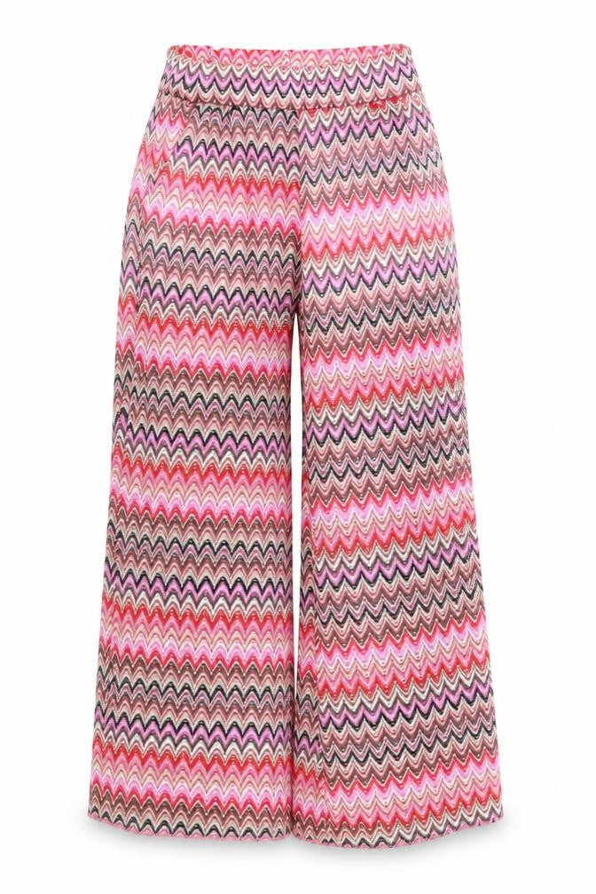 Julie Womens Multicoloured Striped Knit Trousers  Size S L31 in