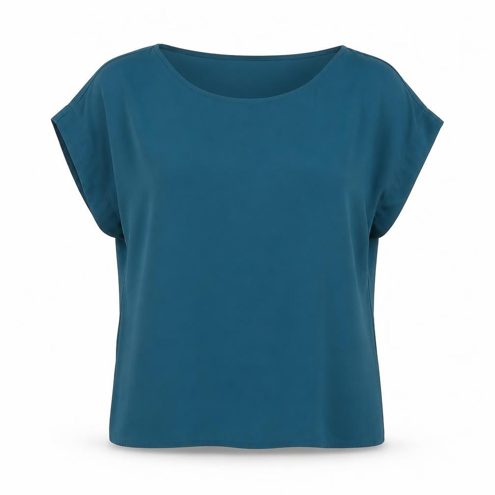 New Look Womens Blue  Chiffon Basic Blouse Size 12