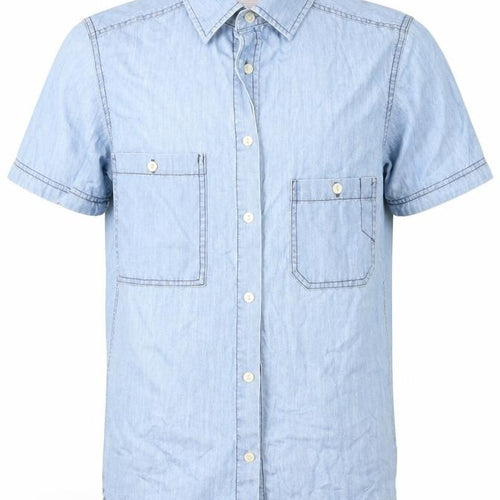 Vintage Clth Co Mens Blue  Denim  Button-Up Size S