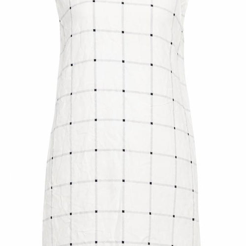 Marks and Spencer Womens White Check  Pencil Dress  Size 10