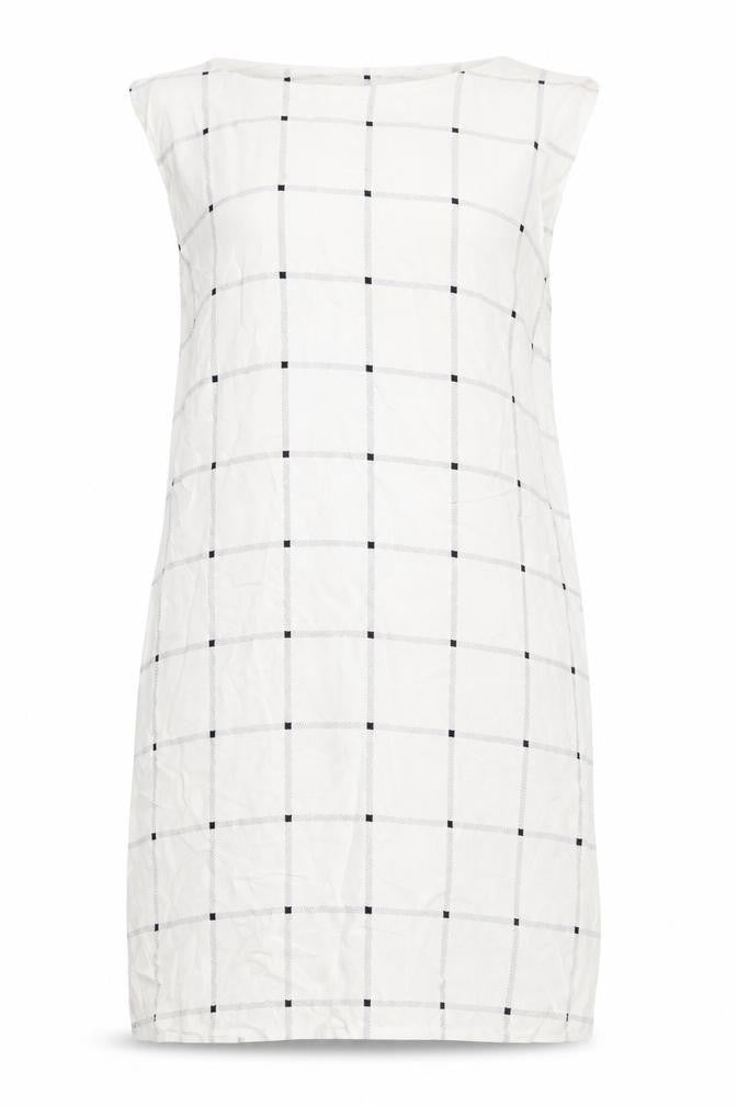 Marks and Spencer Womens White Check  Pencil Dress  Size 10