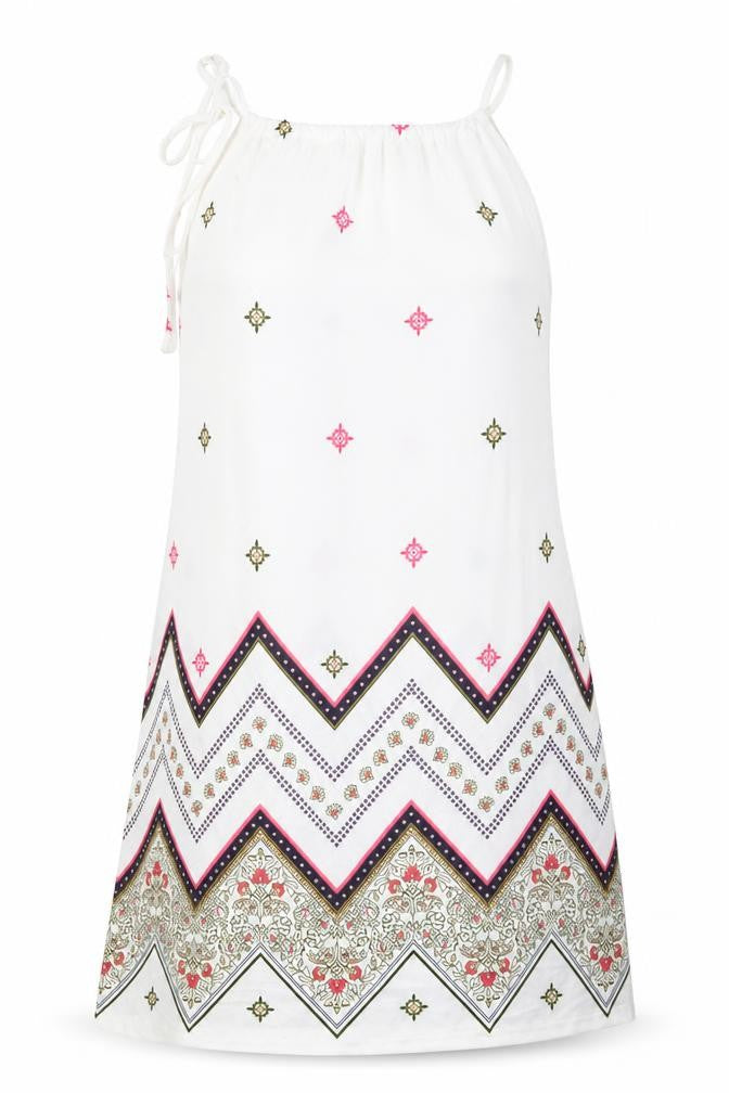 Select Womens White Argyle/Diamond  Skater Dress  Size 12