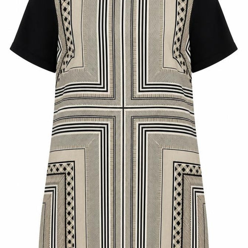 M&S Womens Gold Geometric  Basic Blouse Size 10
