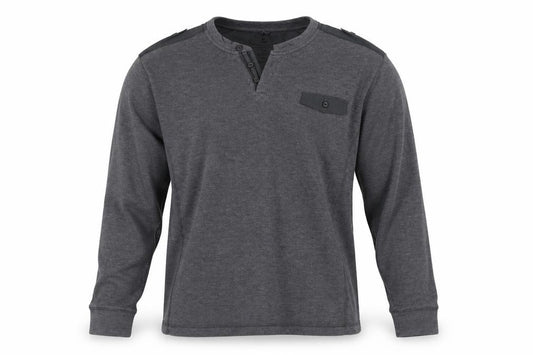 Front view of Easy men’s grey jumper, size 2XL