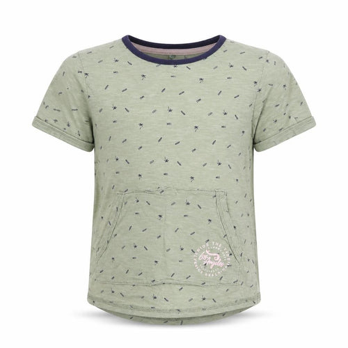 pre worn Boys Green   Basic T-Shirt Size 5-6 Years
