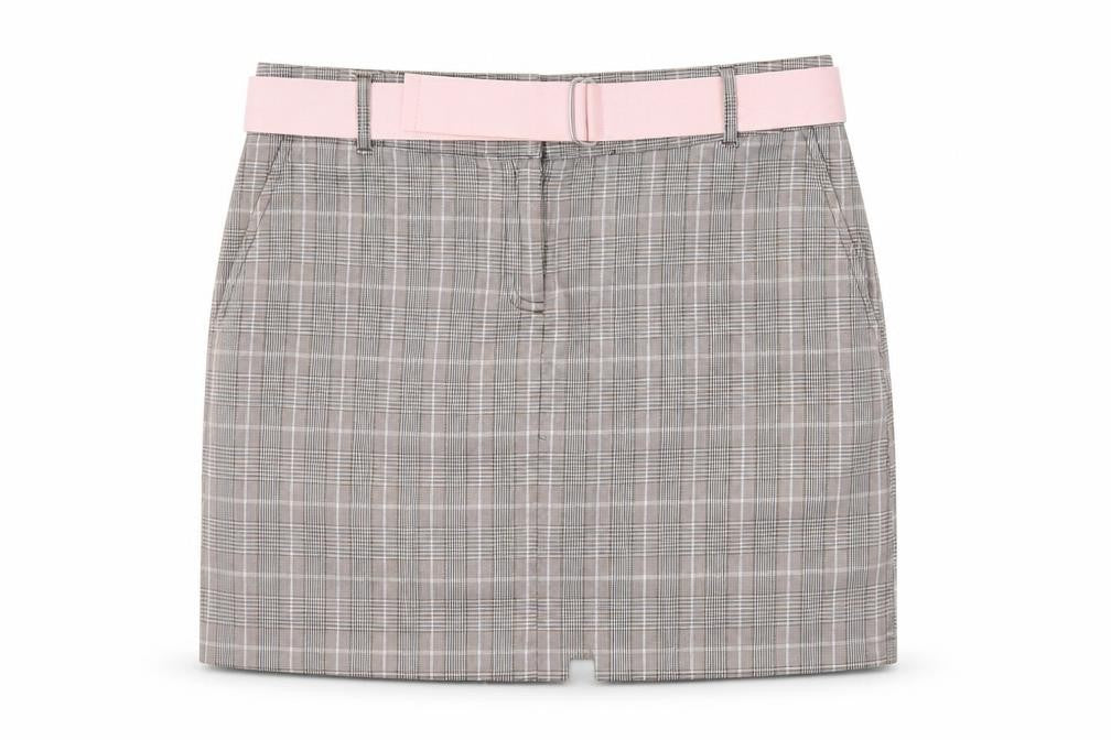 IZOD Womens Brown Check  Mini Skirt Size 30 in