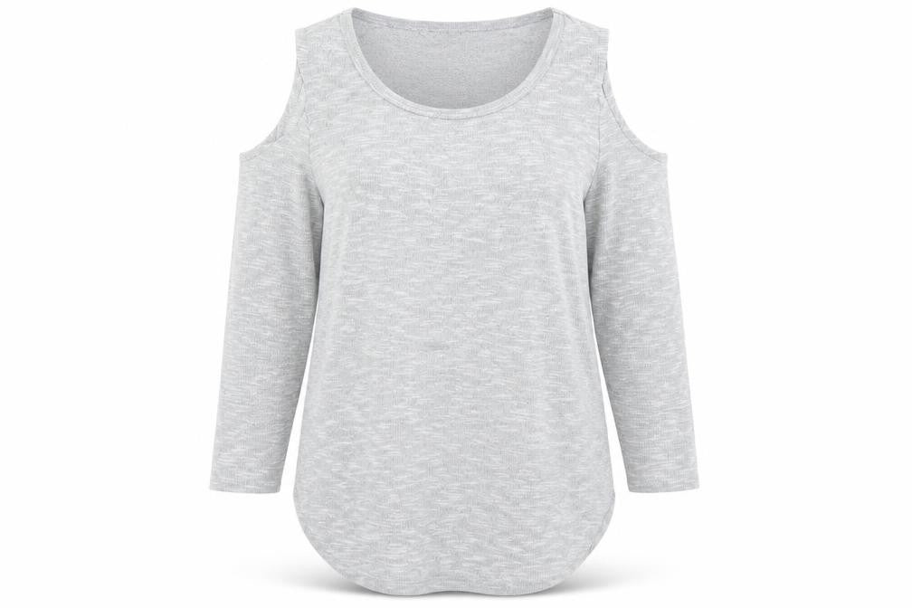 Select Womens Grey   Basic T-Shirt Size 8