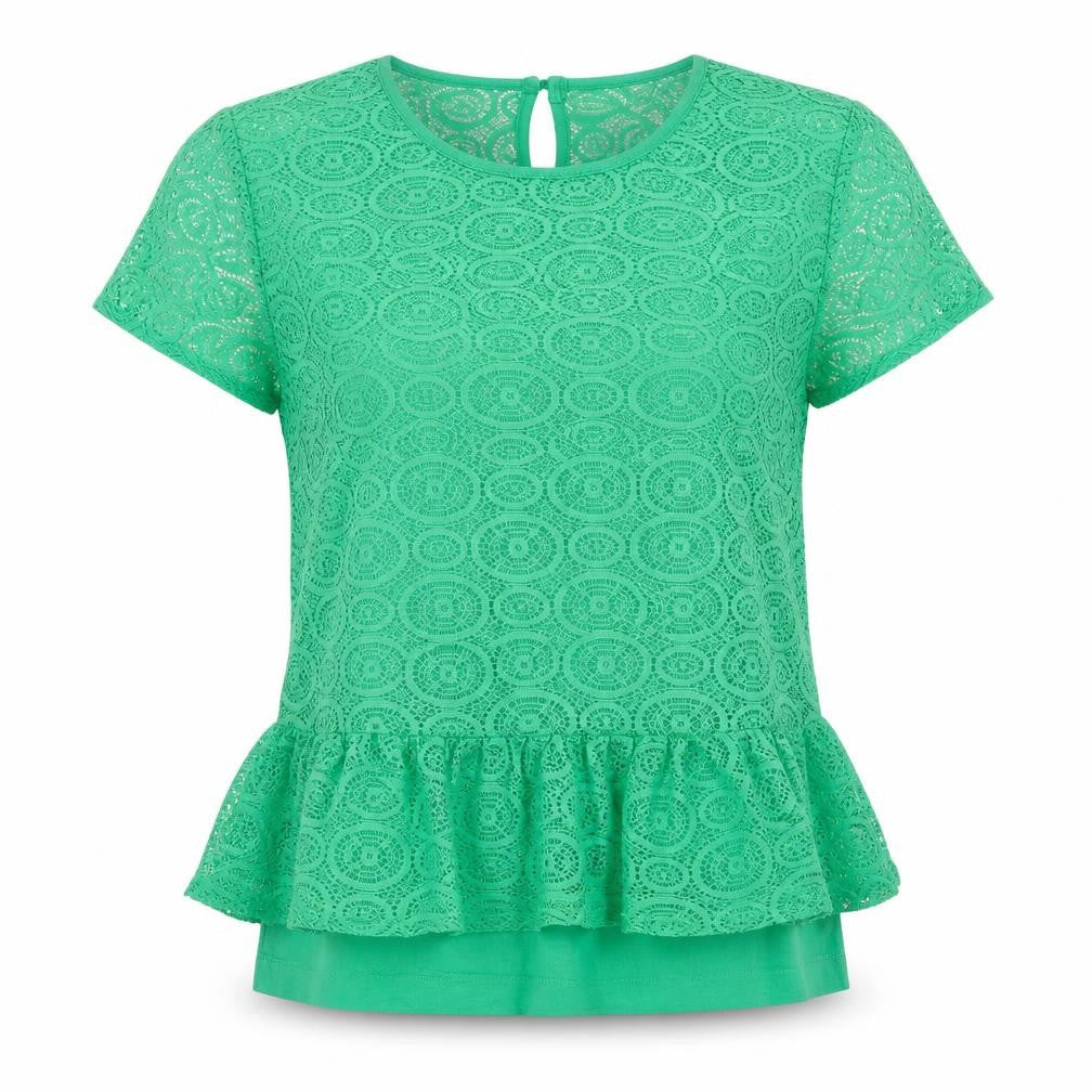 Dunnes Womens Green Geometric  Basic Blouse Size 10