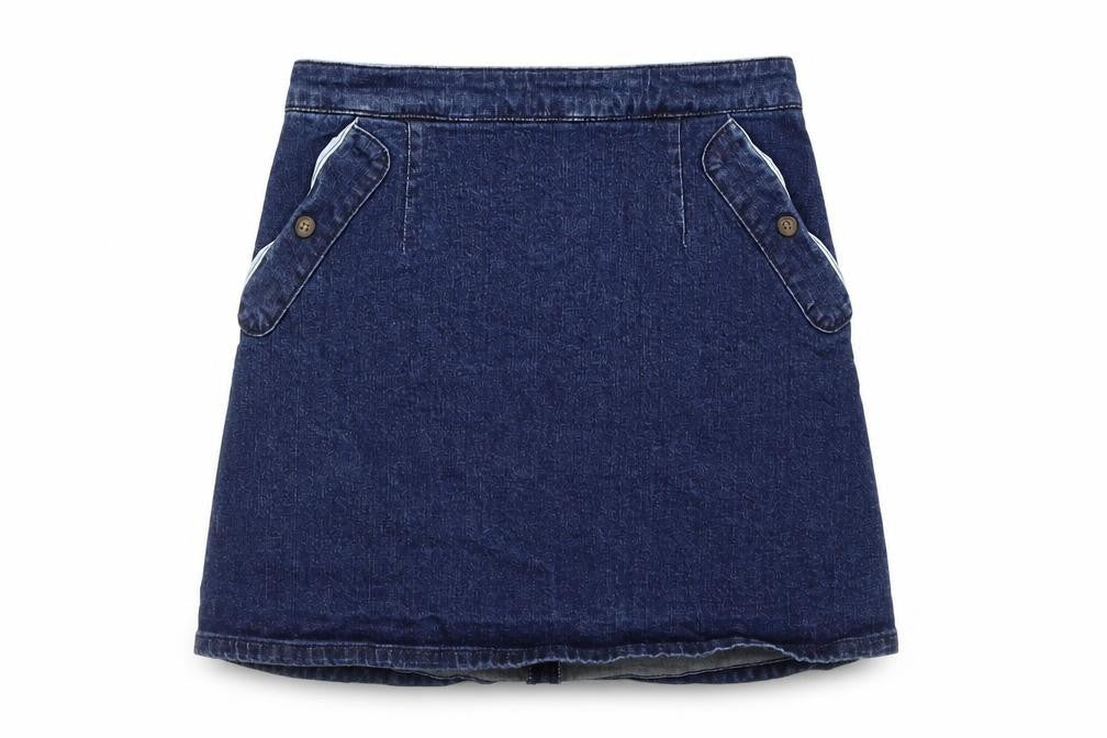 ASOS Womens Blue  Denim A-Line Skirt Size 10