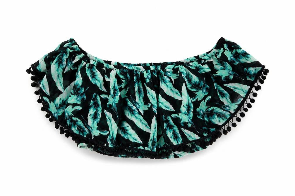 Boohoo Womens Black Floral  Cropped Tank Size L