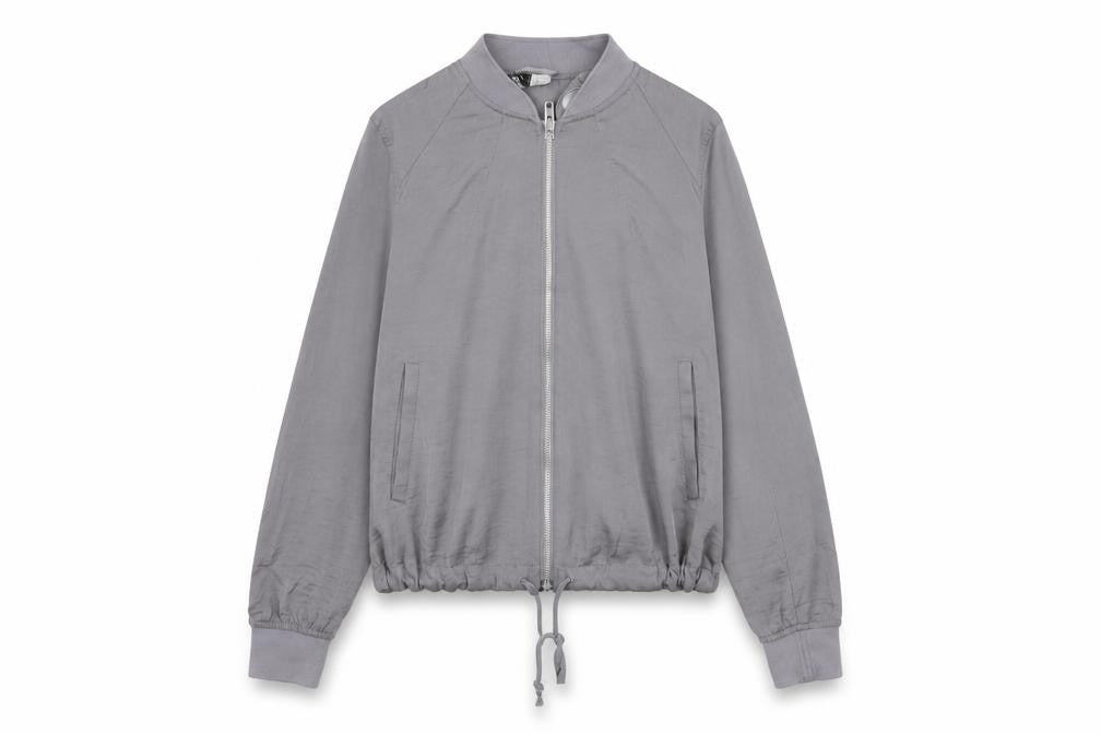 Divided by H&M Womens Grey  Satin Jacket  Size 10