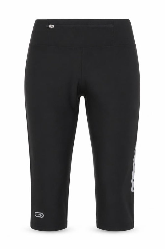 Front view of Preworn women’s black biker shorts