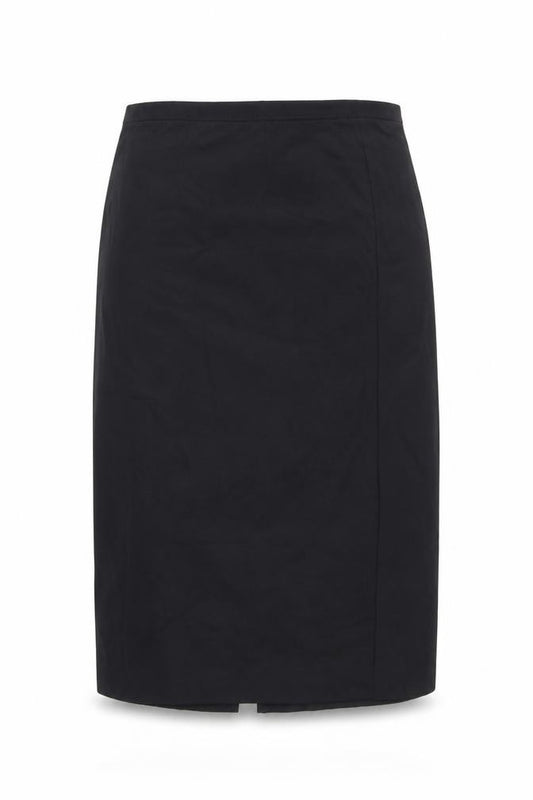 Front view of prewor women’s black a-line skirt