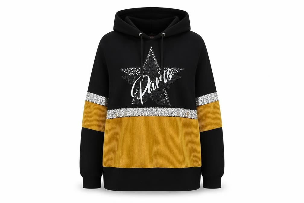 HORA Womens Black   Pullover Hoodie Size M