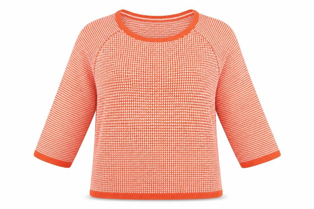 Marks and Spencer Womens Orange Polka Dot  Pullover Jumper Size 14