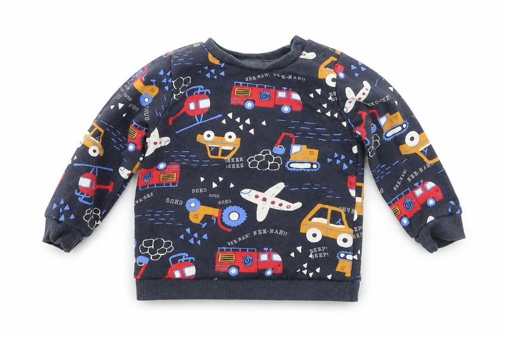 F&F Baby Grey   Pullover Jumper Size 3-6 Months  - cars