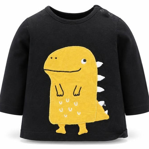 F&F Boys Black   Basic T-Shirt Size 0-3 Months  - DInosaur