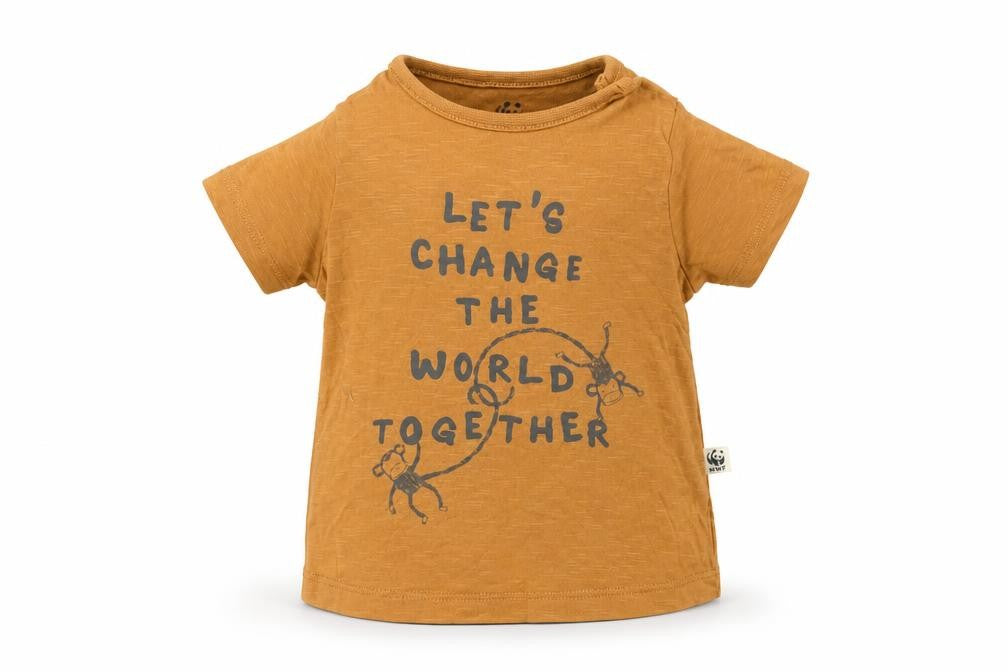 F&F Boys Brown   Basic T-Shirt Size 3-6 Months  - WWF