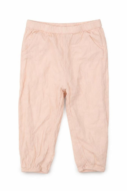 Front view of H&M girls’ pink jogger trousers, size 18, months