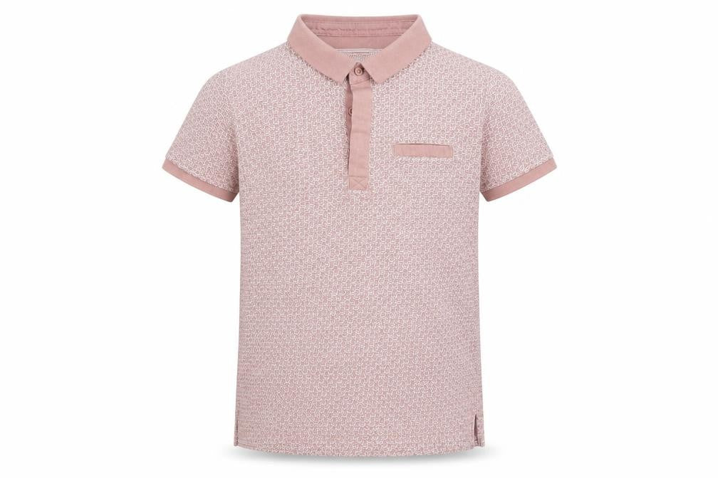 Undeniable Dudes Boys Pink Geometric  Basic Polo Size 11 Years