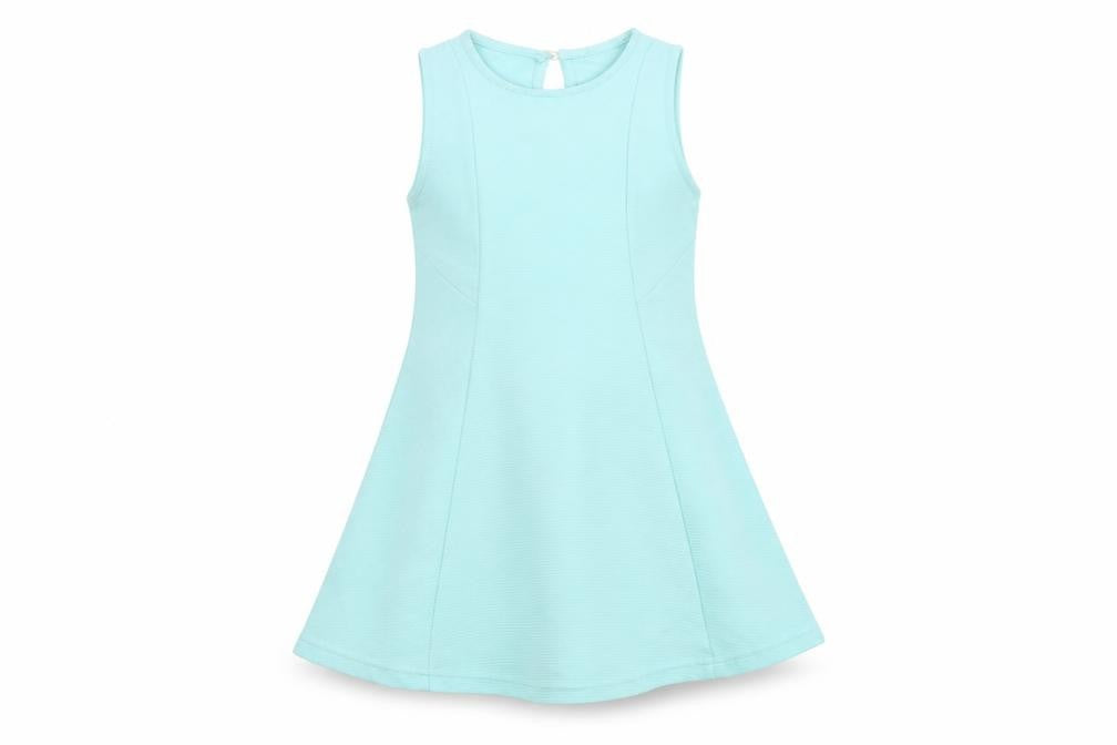 girl london Girls Green Striped  Fit & Flare  Size 7-8 Years