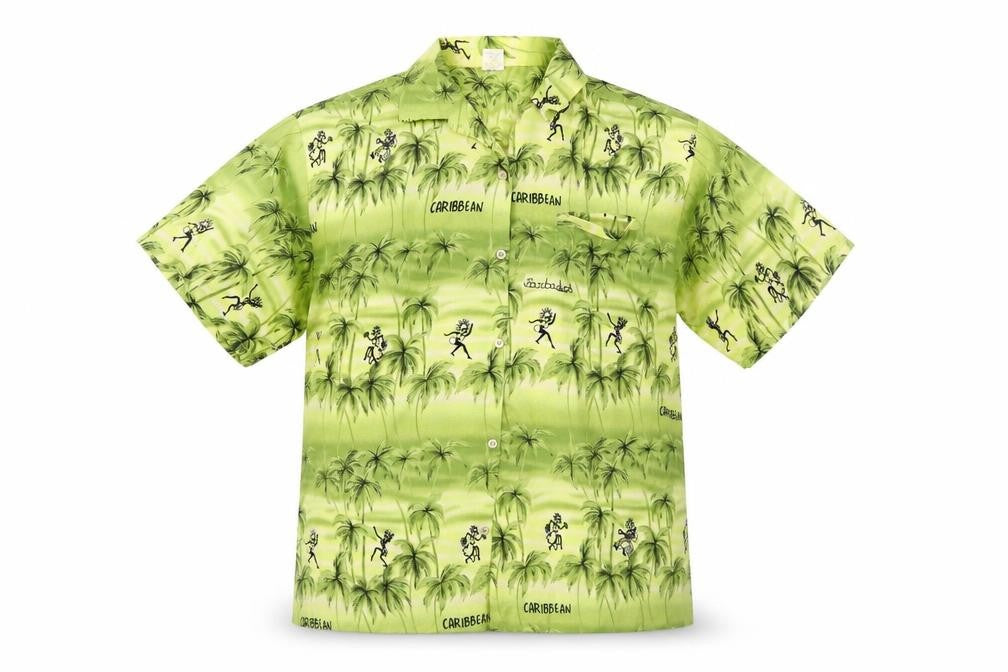 Creation Mens Green    Button-Up Size M