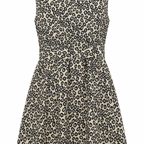 Utam London Womens Brown Animal Print  Skater Dress  Size 8