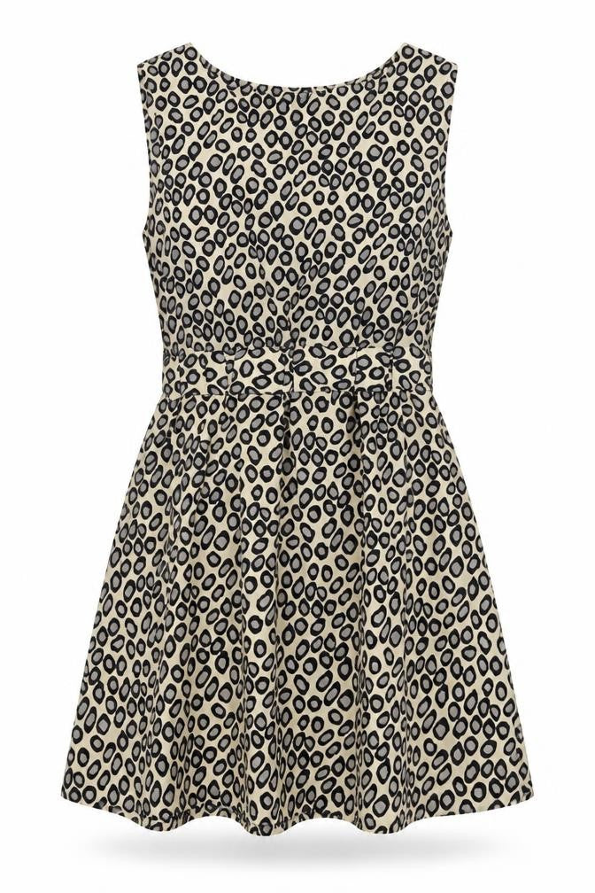 Utam London Womens Brown Animal Print  Skater Dress  Size 8