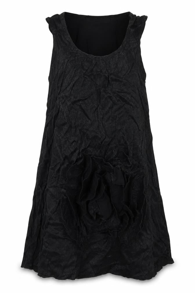 Mela Loves London Womens Black   Tank Dress  Size M  - Fabric Flower