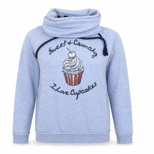 Gina Womens Blue   Pullover Sweatshirt Size 14