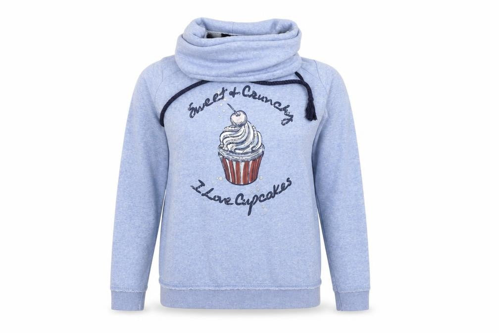 Gina Womens Blue   Pullover Sweatshirt Size 14