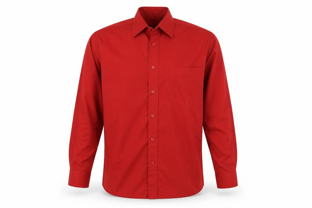 Premier Mens Red    Button-Up Size 14.5
